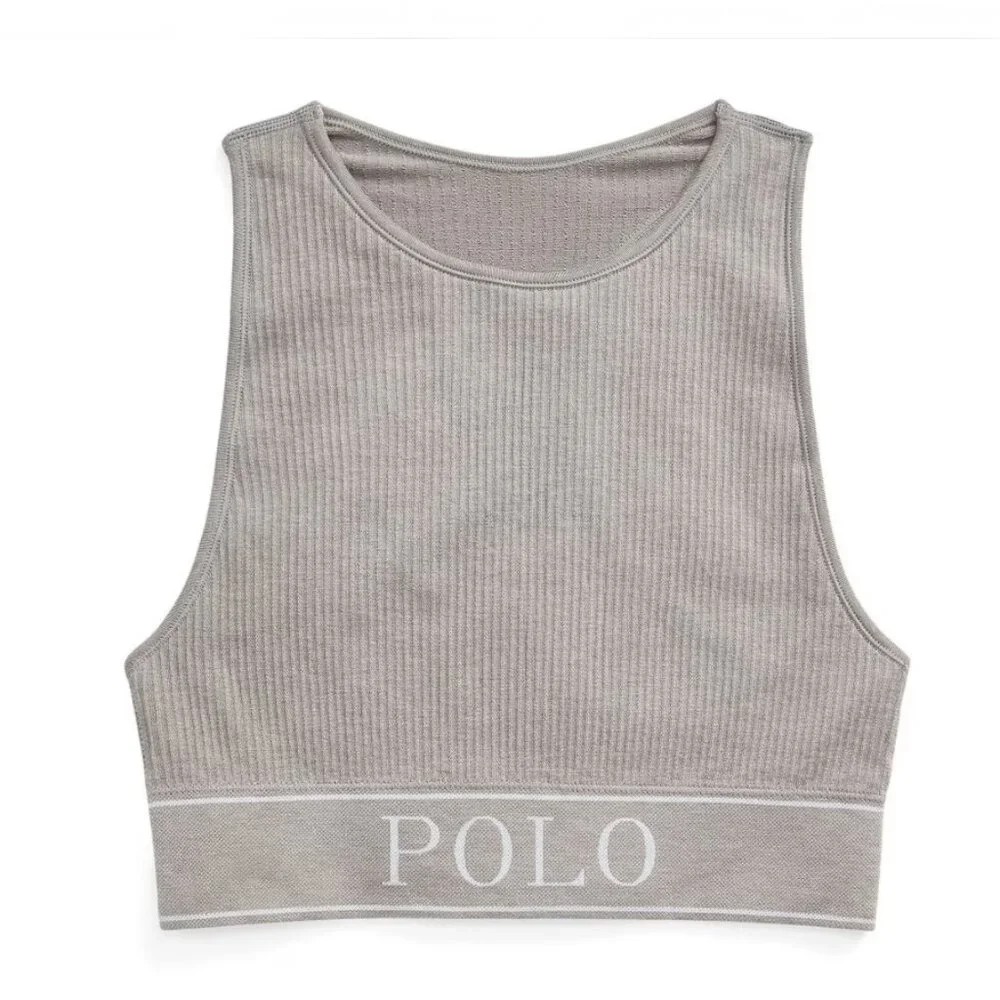 NWT Polo Ralph Lauren Seamless Cropped Jewelneck Tank / Bralette - Picture 2 of 7